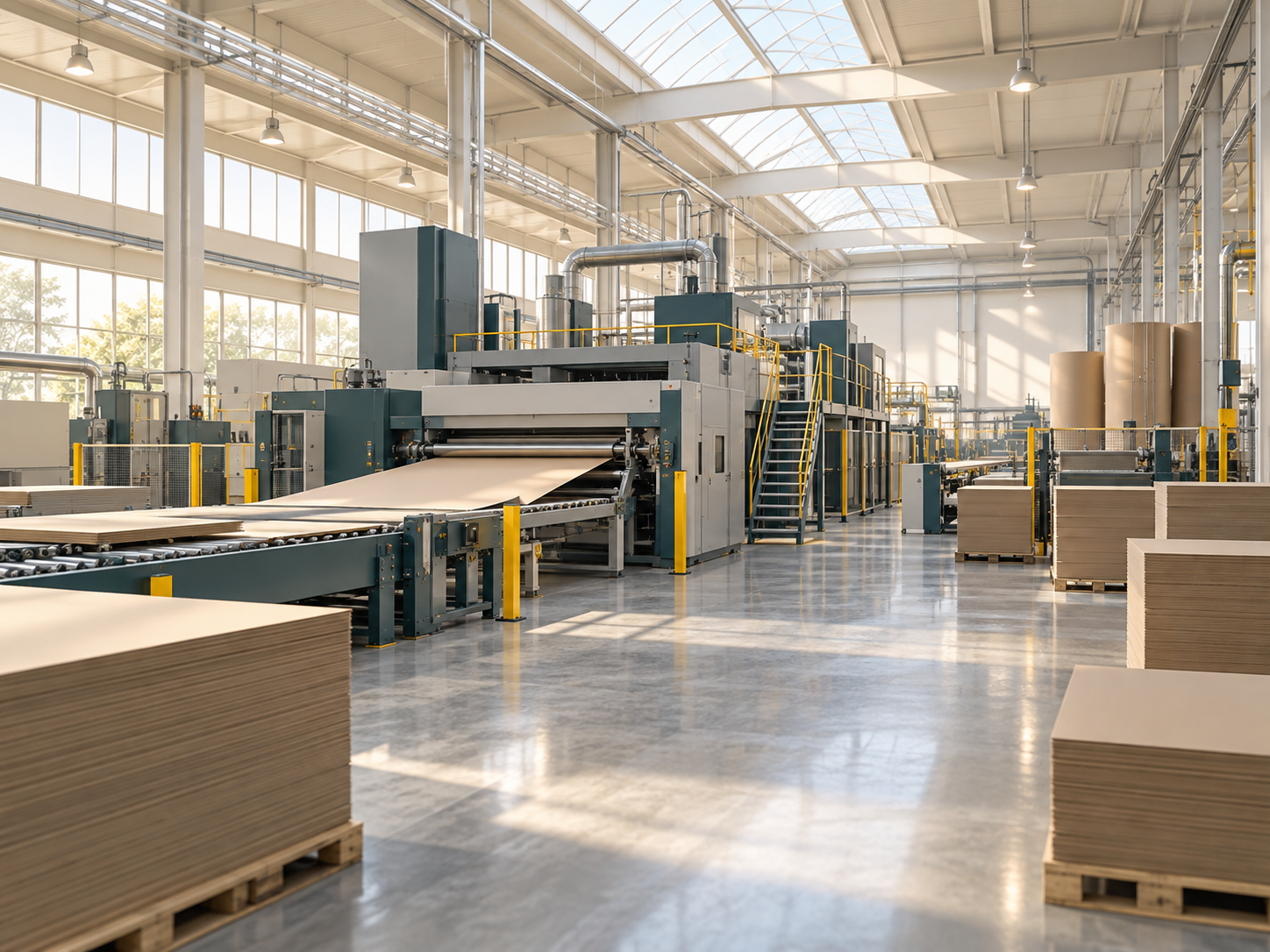 Temporary AI-generated illustration of workshop packaging production equipment
