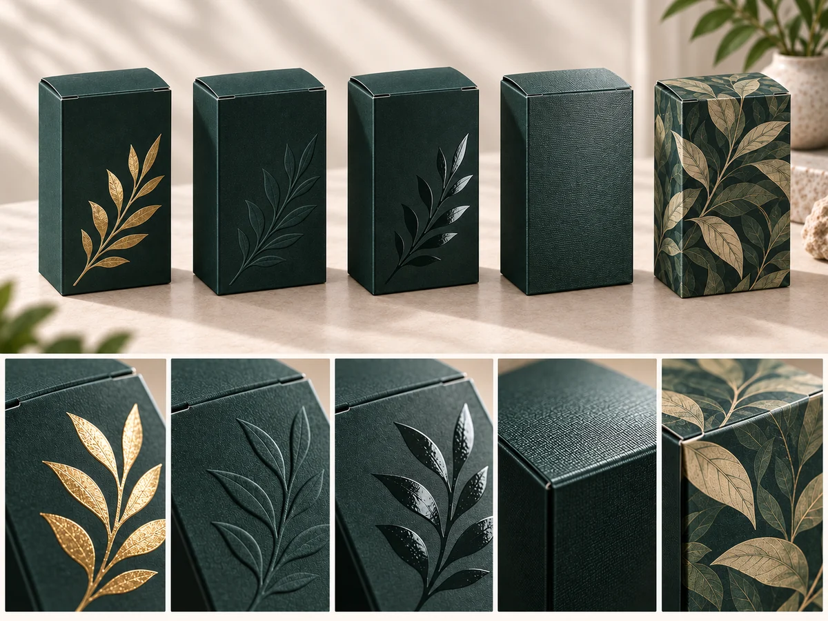 Printing and finishing options for auto-lock bottom folding cartons