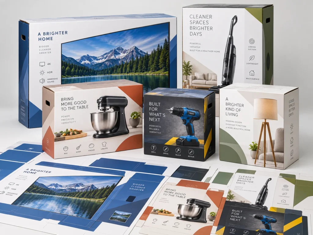 Large-format color-printed folding carton packaging