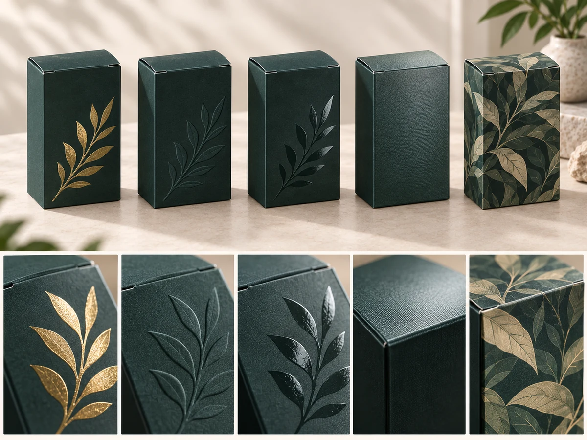 Printing and finishing options for tuck end folding cartons